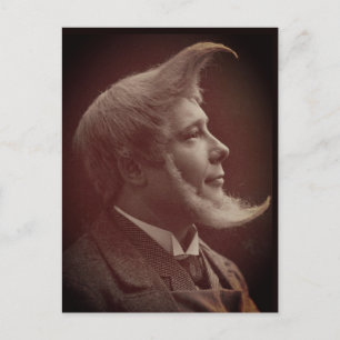 Mannen i månen 1800-tals foto vykort