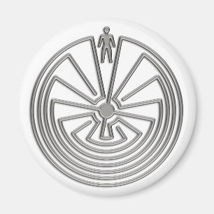 Mannen i Maze - silver Magnet
