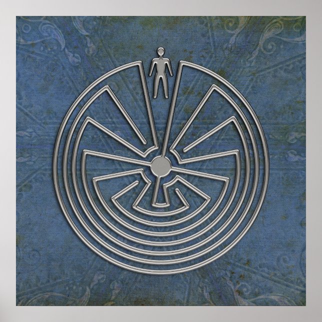 Mannen i Maze - silver Poster (Framsidan)