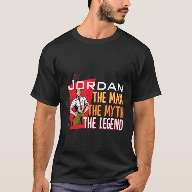 Mannen i myten om legenden Jordanien T Shirt (Framsida)