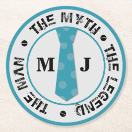 Mannen i myten om legenden personlig namn underlägg papper rund