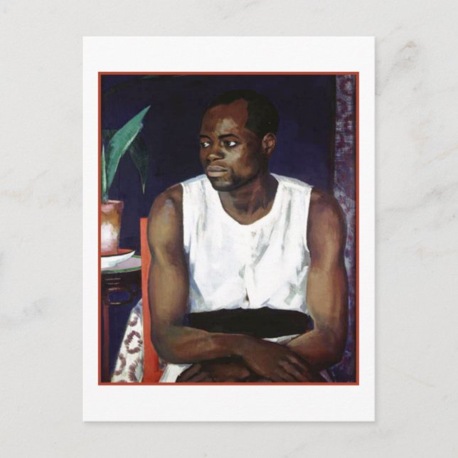 Mannen i vitt av Francis Cadell Vykort (Framsida)