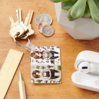 Mannen, kvinnan över. 1 nyckelkedja nyckelring