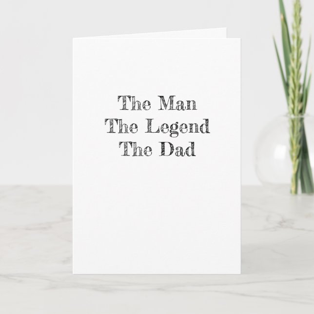 Mannen Legenden Pappan GLAD FARS DAG Kort (Framsida)