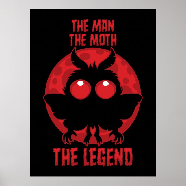 Mannen, Malen, Legenden - Mytiska Mothman Poster (Framsidan)