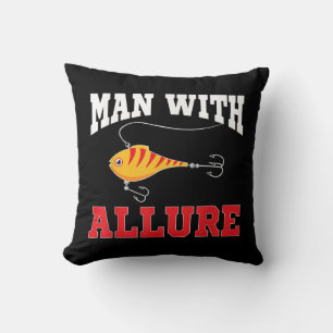Mannen med Allure Fisherman Lure Pun Fisherman T-S Kudde