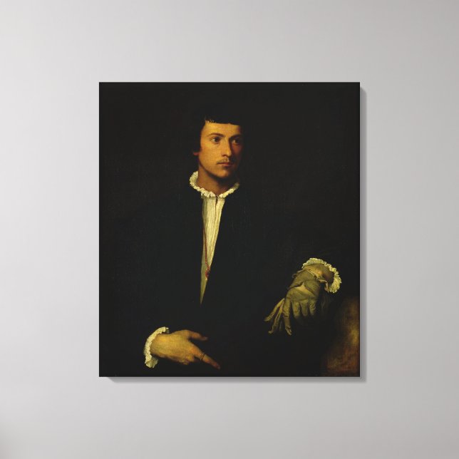 Mannen med handsken, 1520 canvastryck (Framsida)
