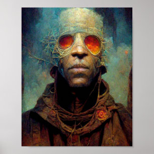 Mannen med Öga Scifi Art Poster