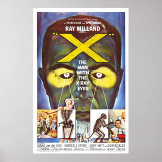 Mannen med röntgen Öga Science fiction poster