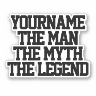 Mannen myt legend personlig kiss-cut vinyl klistermärken