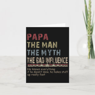 Mannen Myten Den Dåliga Influensen Tröja Pappor D Kort