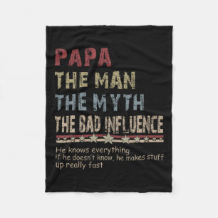Mannen Myten Den Dåliga Influensen Tröja Pappors D Fleecefilt