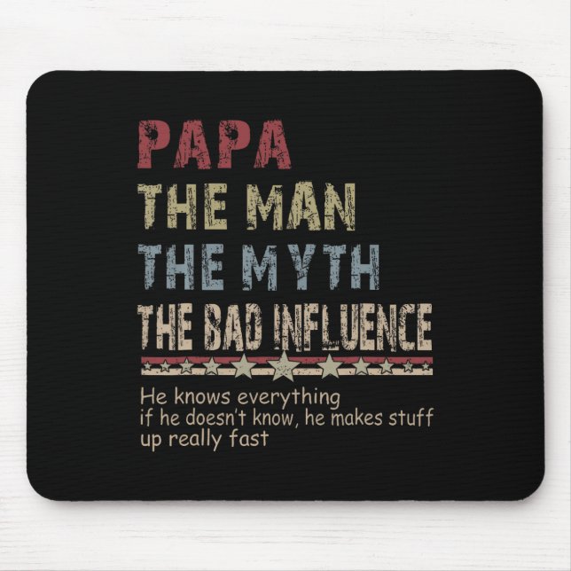 Mannen Myten Den Dåliga Influensen Tröja Pappors D Musmatta (Framsidan)