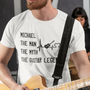 Mannen Myten Gitarrlegenden Pappa Fars dag T Shirt