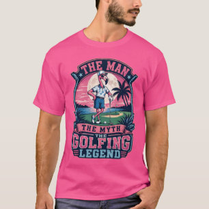 Mannen Myten Golfande Legend Flamingo Golf T Shirt