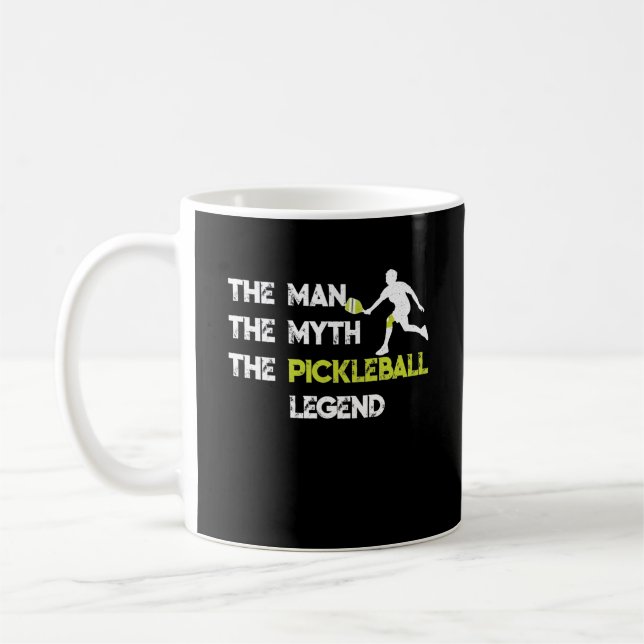 Mannen myten i pickleball-legenden kaffemugg (Vänster)