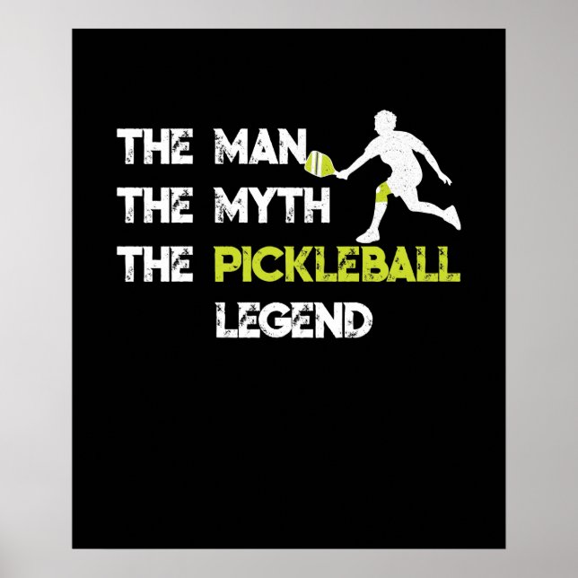 Mannen myten i pickleball-legenden poster (Framsidan)