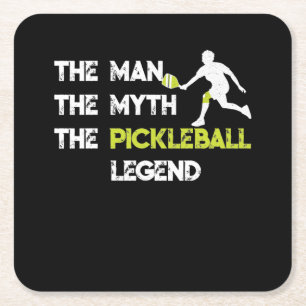 Mannen myten i pickleball-legenden underlägg papper kvadrat