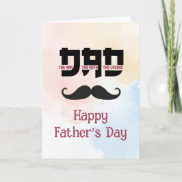Mannen Myten Legend Fars Dag Mustasch Anpassad Kort