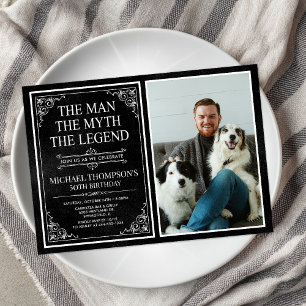 Mannen Myten Legenden 50-årsdag Inbjudningar