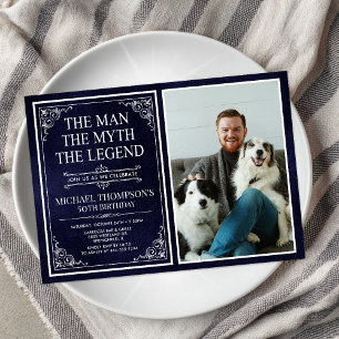Mannen Myten Legenden 50-årsdag Inbjudningar