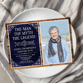 Mannen Myten Legenden 60-årsdag Inbjudningar