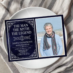 Mannen Myten Legenden 60-årsdag Inbjudningar
