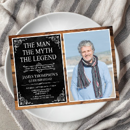 Mannen Myten Legenden 65-årsdag Inbjudningar