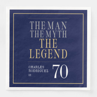 Mannen Myten Legenden 70-årsdag Pappersservett