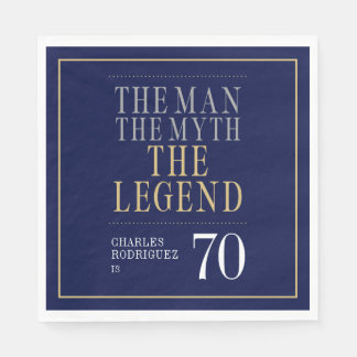 Mannen Myten Legenden 70-årsdag Pappersservett