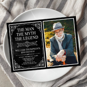 Mannen Myten Legenden 85-årsdag Inbjudningar