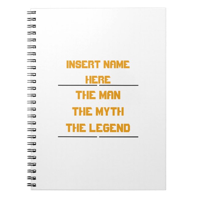 Mannen, myten, legenden anteckningsbok (Framsidan)