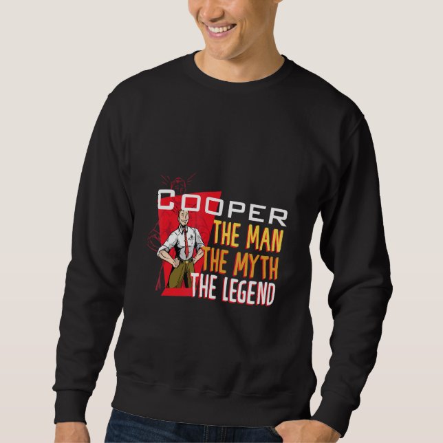 Mannen myten legenden Cooper Lång Ärmad Tröja (Framsida)