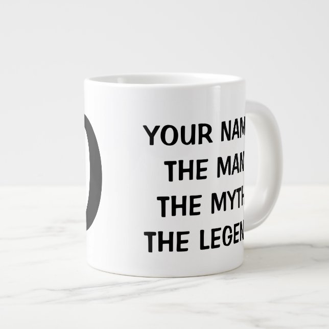 MANNEN MYTEN LEGENDEN extra stor jätte mugg Jumbo Mugg (Framsida höger)