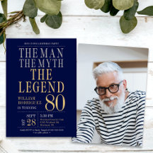 Mannen Myten Legenden Foto 80-årsdag