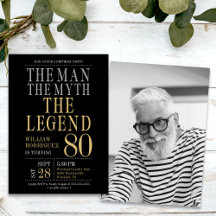 Mannen Myten Legenden Foto 80-årsdag