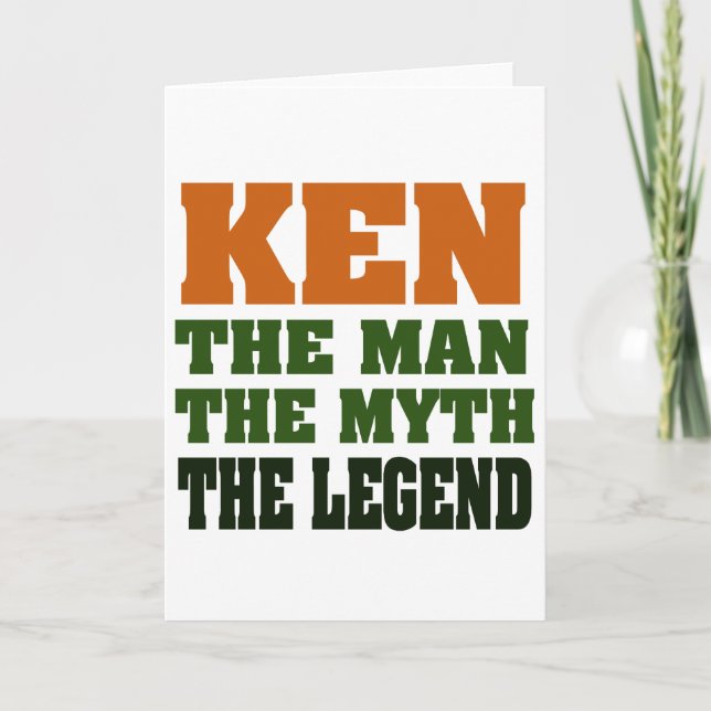 Mannen, myten, legenden! kort (Framsida)