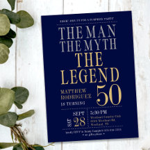 Mannen Myten Legenden Överraskning 50-årsdag