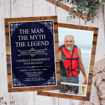 Mannen Myten Legenden Överraskning 70-årsdag