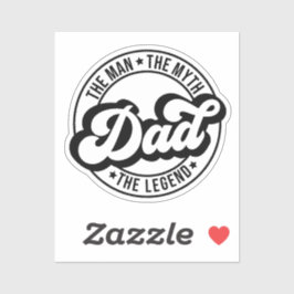 Mannen, myten, legenden, pappa, far, pappa. klistermärken