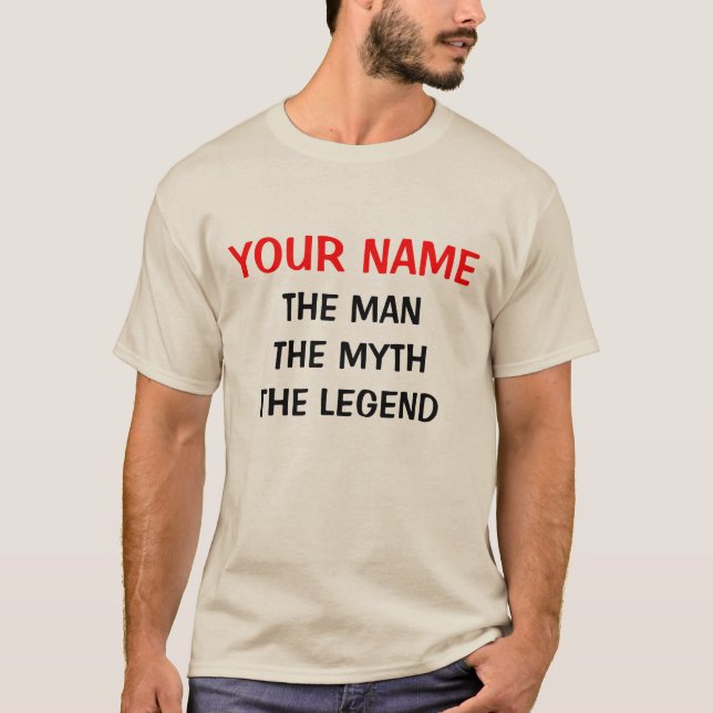 Mannen myten legenden t-shirts för män (Framsida)