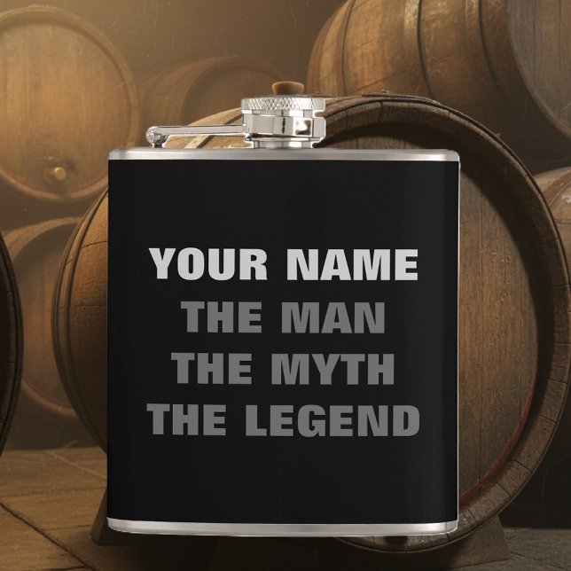 Mannen myten om legenden | Personlig Fickplunta (legendary flask the man myth legend)