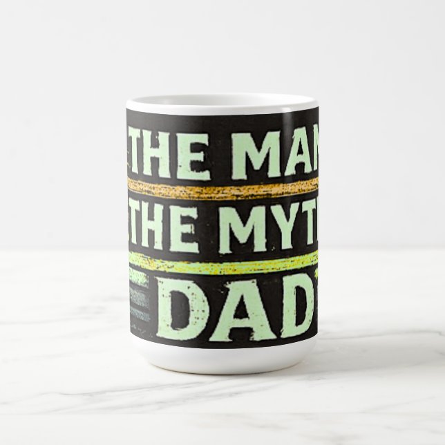 Mannen Myten Pappa Vintage Fars Dag Kaffemugg (Center)