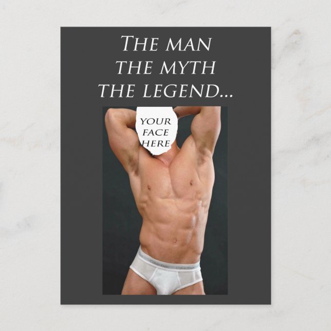 Mannen, Myth, Legend-mallen Vykort (Framsida)