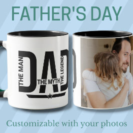 Mannen Myth pappa, det svarta bladefotot Mugg