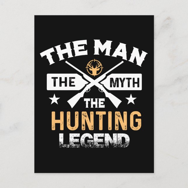 Mannen Myth the Hunting Legend - Hjorten Vykort (Framsida)