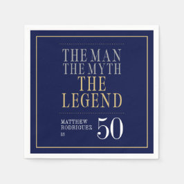 Mannen Myth the Legend 50 Birthday Pappersservett