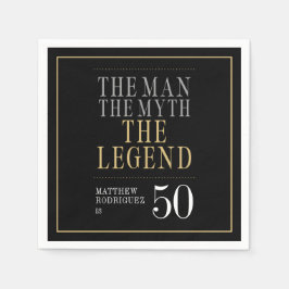Mannen Myth the Legend 50 Birthday Pappersservett