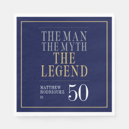 Mannen Myth the Legend 50 Birthday Pappersservett
