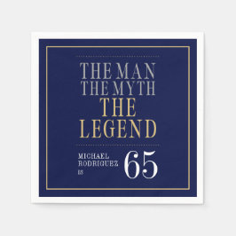 Mannen Myth the Legend 65e Birthday Pappersservett